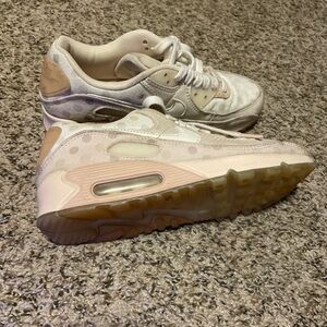 Nike Women's Cream and Tan Sneakers